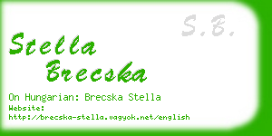 stella brecska business card
